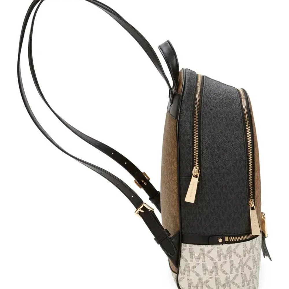 Michael Kors Rhea Zip Medium Size Backpack Husk Multi New Sealed - Picture 5 of 10